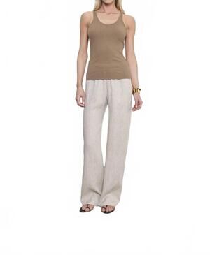 NEW ENZA COSTA linen everywhere pant in jute heather